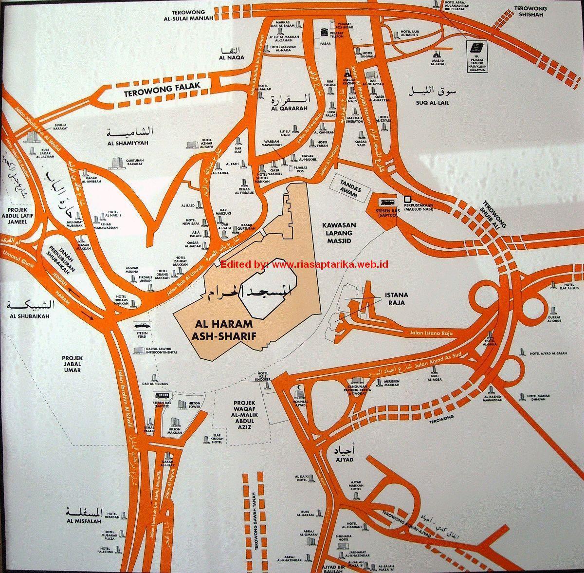 carte de misfalah Makkah carte
